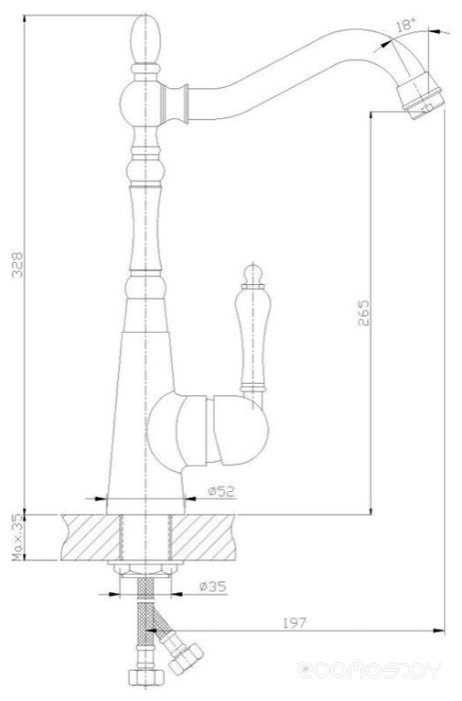 Смеситель Rossinka Silvermix Z35-20U, фото 2