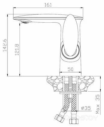 Смеситель Rossinka Silvermix RS30-11W, фото 3