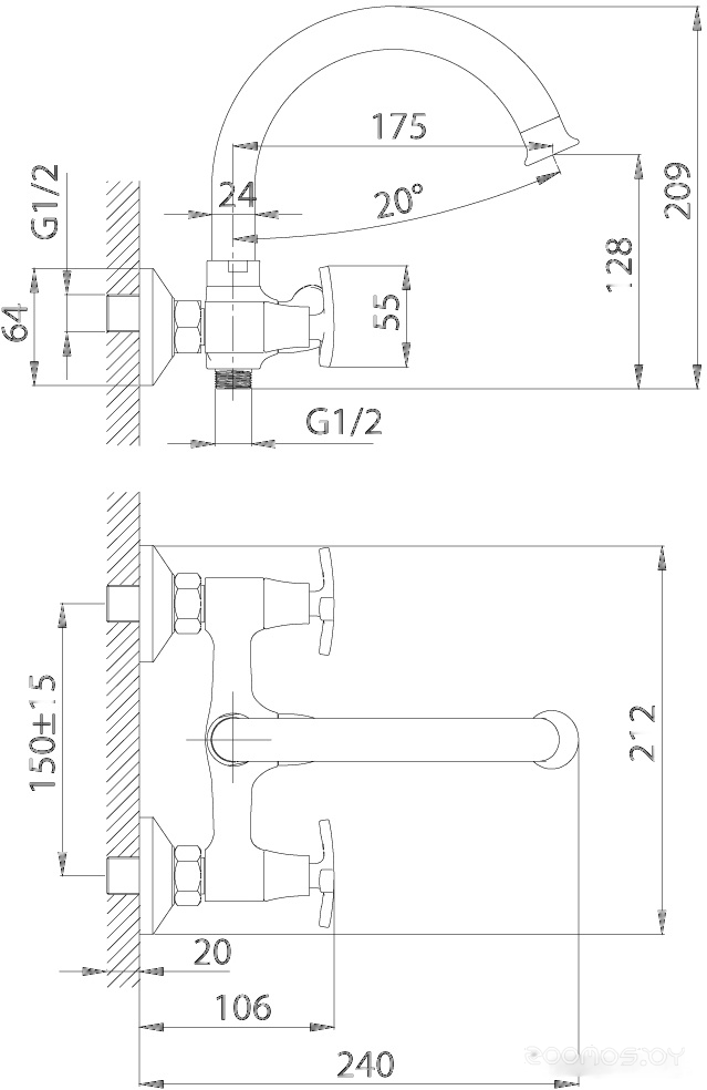 Смеситель Rossinka Silvermix RS40-83, фото 2