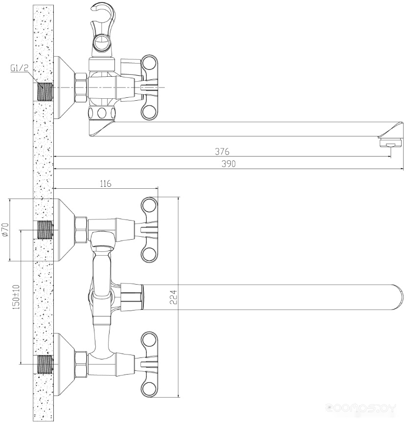 Смеситель Rossinka Silvermix RS42-80, фото 2