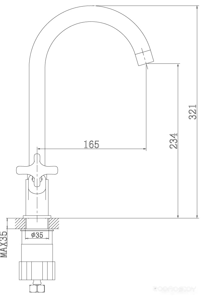 Смеситель Rossinka Silvermix RS39-72U, фото 2