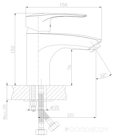 Смеситель Rossinka Silvermix T40-15, фото 2