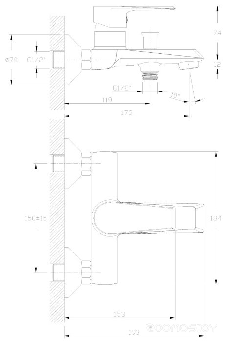 Смеситель Rossinka Silvermix RS28-31, фото 2