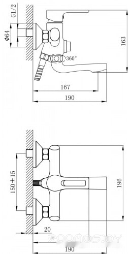 Смеситель Rossinka Silvermix RS43-36, фото 2