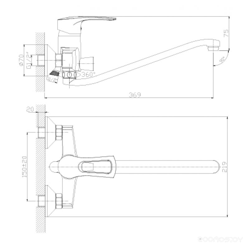Смеситель Rossinka Silvermix T40-34, фото 2