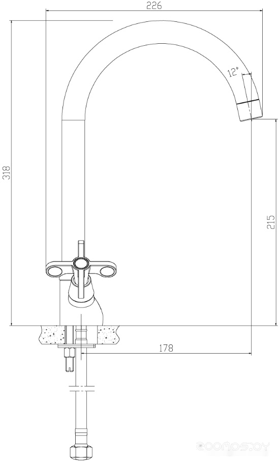 Смеситель Rossinka Silvermix RS42-72, фото 2