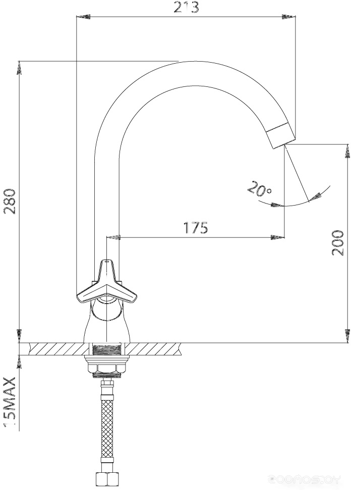 Смеситель Rossinka Silvermix RS41-72U, фото 2