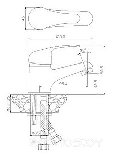 Смеситель Rossinka Silvermix Y35-11, фото 2
