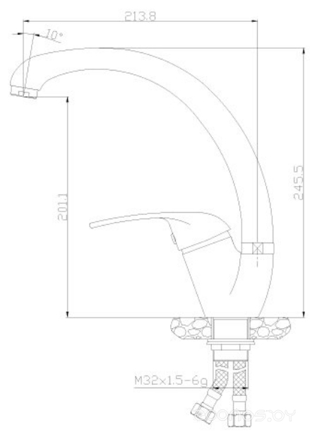 Смеситель Rossinka Silvermix Y40-23U, фото 2