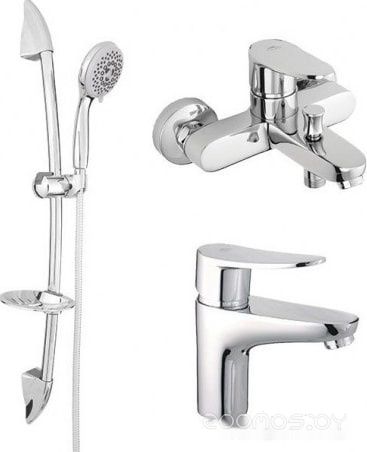 Комплект смесителей Rubineta Static 10 + Static 18 + Accord Aqua Superflex WT 625003, фото 1