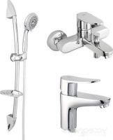 Комплект смесителей Rubineta Static 10 + Static 18 + Accord Aqua Superflex WT 625003