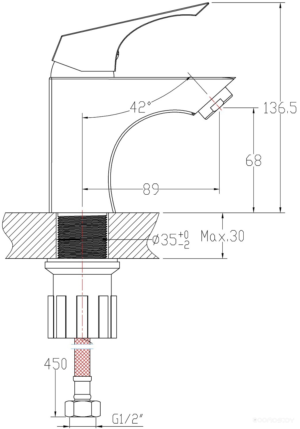 Смеситель Voda Right RH 26, фото 2
