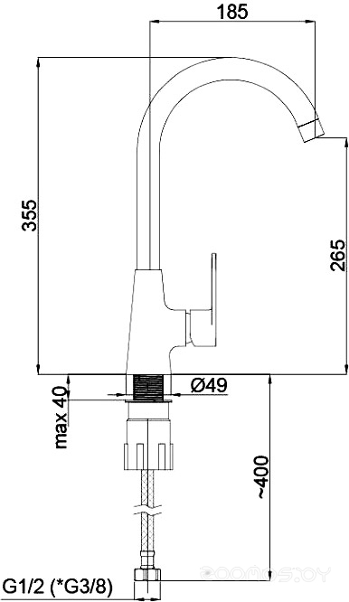 Смеситель Rubineta Viva-33, фото 2