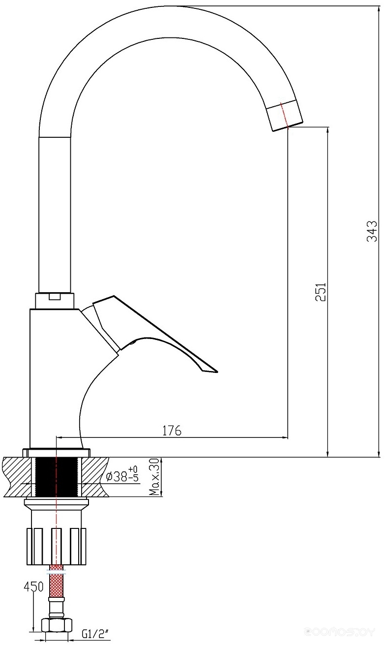 Смеситель Voda Right RH 519, фото 2
