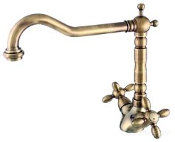 Смеситель Rubineta Venezia V-33 Cross (бронза)