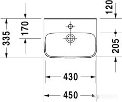 Умывальник Duravit DuraStyle 45x33.5 (0708450000)