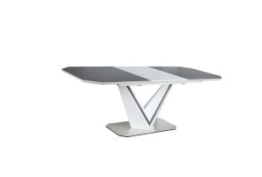 Стол обеденный SIGNAL VALERIO CERAMIC 160 раскладной, серый/белый матовый 160-220/90/76 NEW