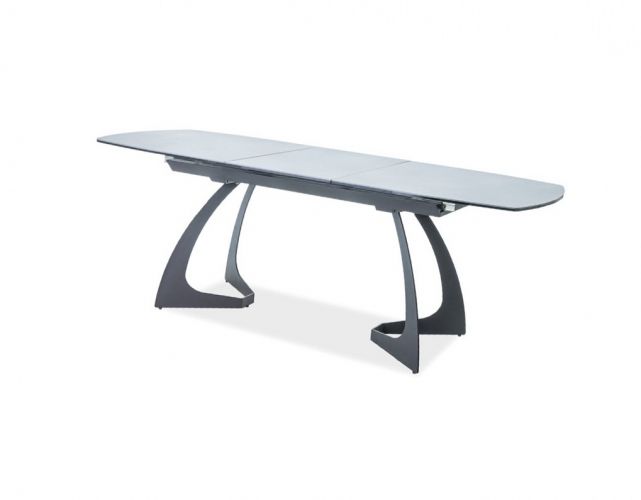 Стол обеденный SIGNAL MARTINEZ CERAMIC 160 раскладной, серый/черный 160-210/90/76 NEW