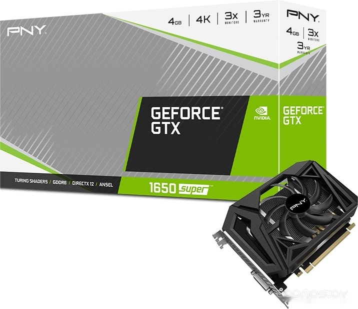 Видеокарта PNY GeForce GTX 1650 Super Single Fan 4GB GDDR6 VCG16504SSFPPB, фото 5