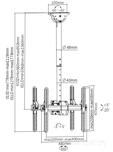 Кронштейн Arm Media LCD-1850, фото 2