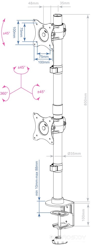 Кронштейн Arm Media LCD-T43, фото 3