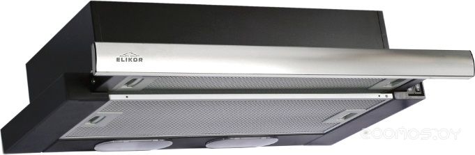 Вытяжка Elikor Интегра 50П-400-В2Л Черный/Нержавеющая сталь