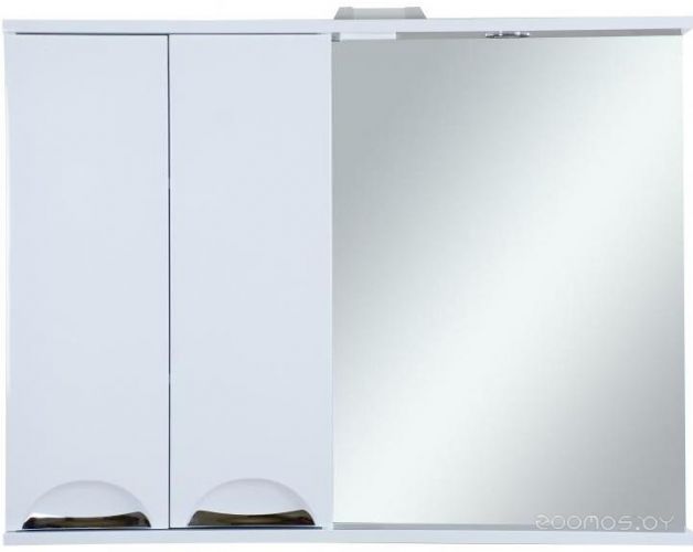 Шкаф с зеркалом Misty Шкаф с зеркалом для ванной Куба 105 (левый) П-Куб-01105-011Л