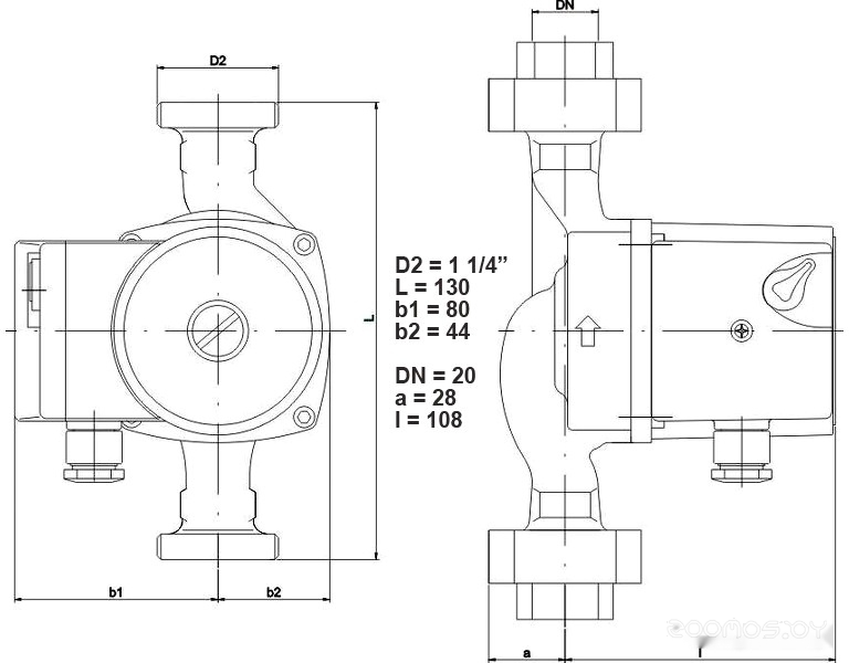 Циркуляционный насос IMP Pumps GHN 20/65-130, фото 2