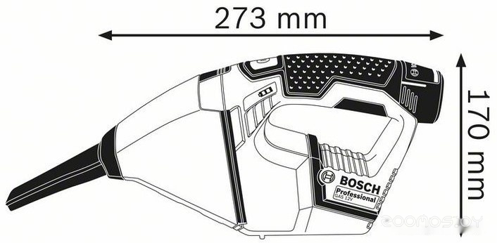 Пылесос Bosch GAS 12V Professional 0 601 9E3 000 (без аккумулятора), фото 4