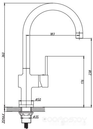 Смеситель ESKO Single SG 519, фото 2