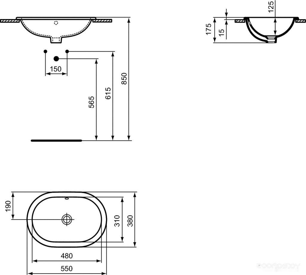 Умывальник Ideal Standard Connect E504801, фото 4