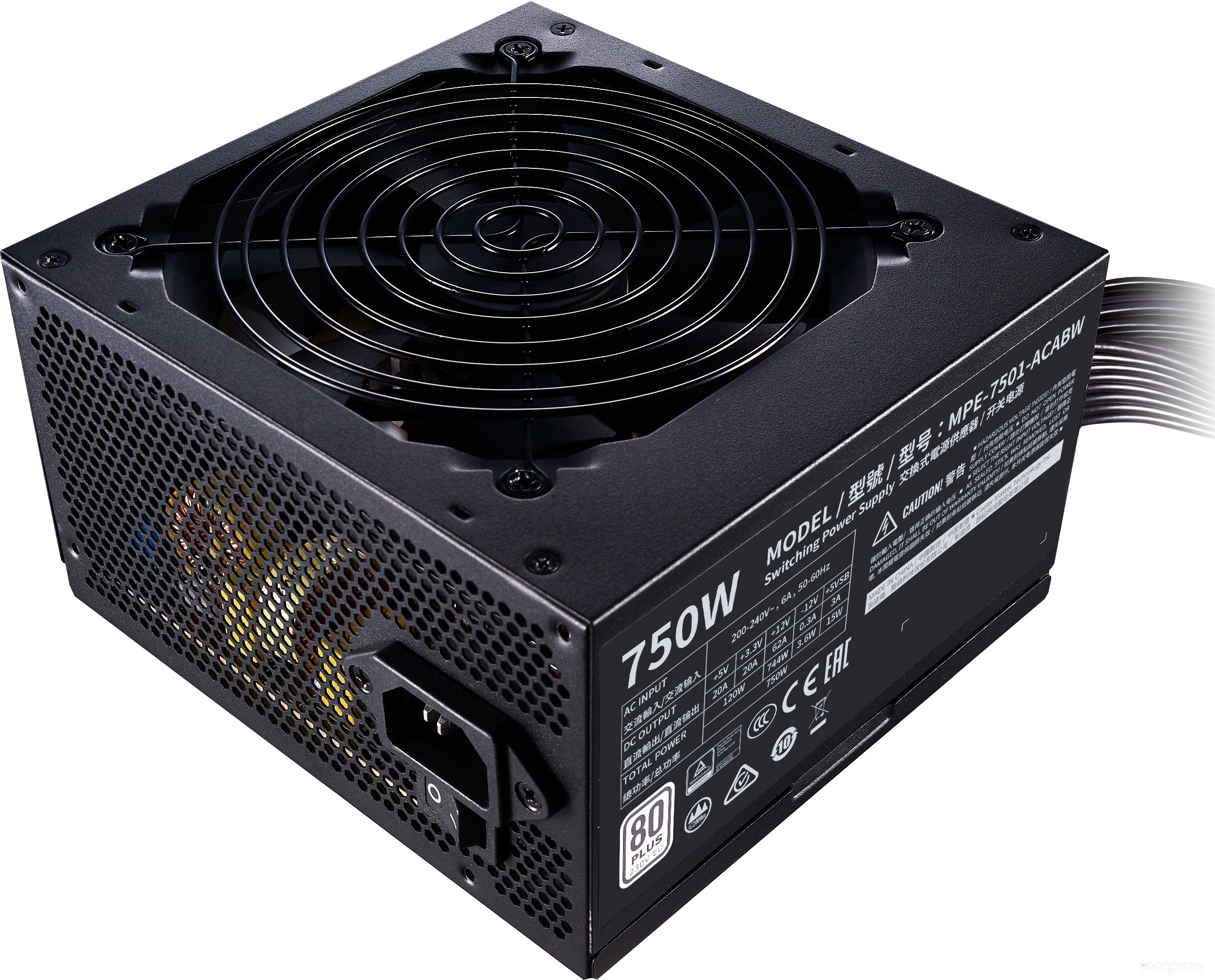 Блок питания Cooler Master MWE 750 White 230V V2 MPE-7501-ACABW-EU, фото 2