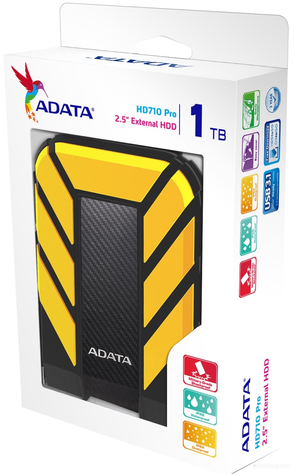 Внешний жёсткий диск A-Data HD710 Pro 1TB (Yellow), фото 5