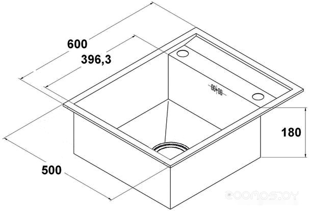 Кухонная мойка Zorg Steel Hammer SH X 6050 DIVA, фото 3