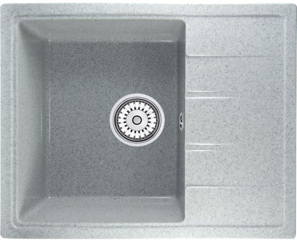 Кухонная мойка Berge BG-5850 + смеситель GR-4003 (серый глянец/базальт)