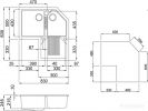 Кухонная мойка Elleci Tekno Corner Bianco Titano G68