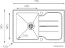Кухонная мойка Zorg GS 7850 (черный)