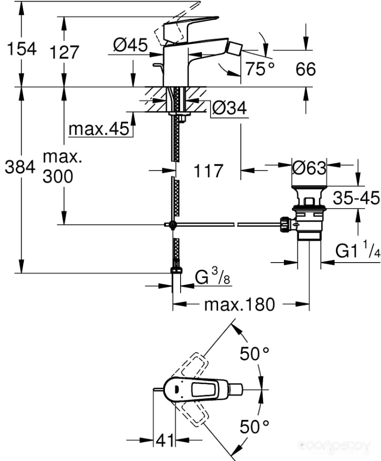 Смеситель Grohe Bauloop 23338001, фото 4