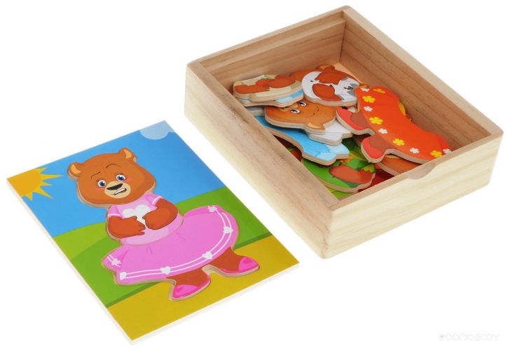 Деревянный конструктор МДИ Медвежонок Катя Д181а