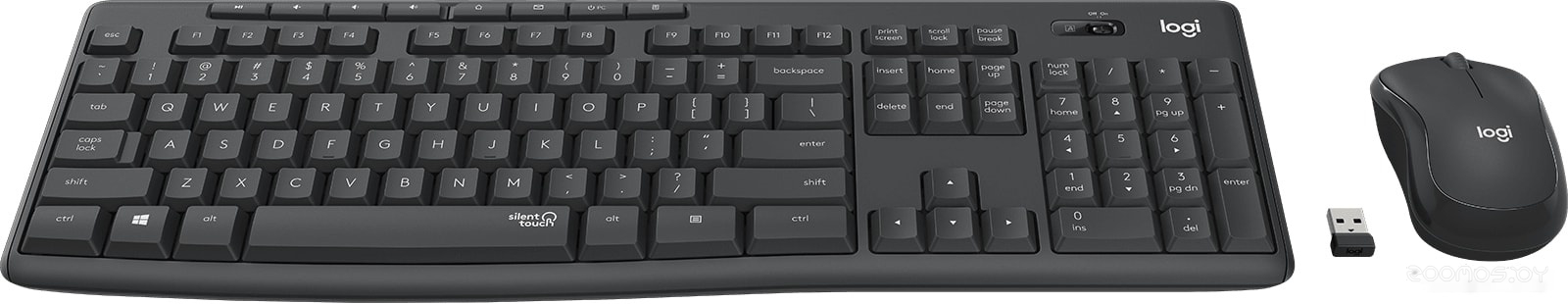 Клавиатура + мышь Logitech MK295 Silent (черный), фото 2