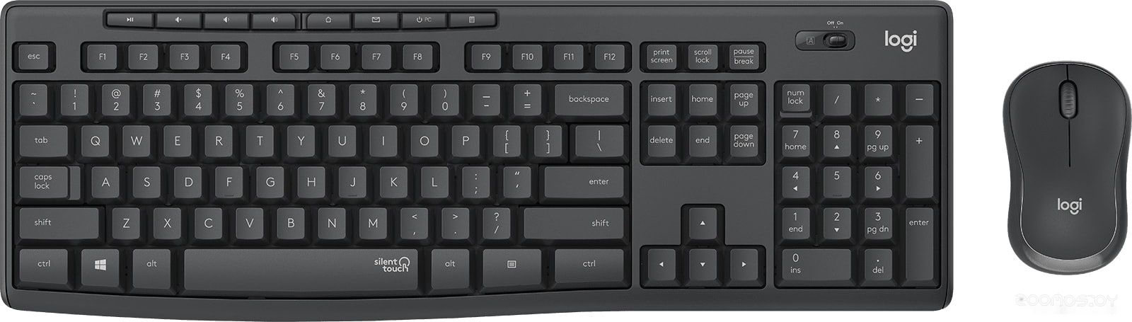 Клавиатура + мышь Logitech MK295 Silent (черный), фото 1