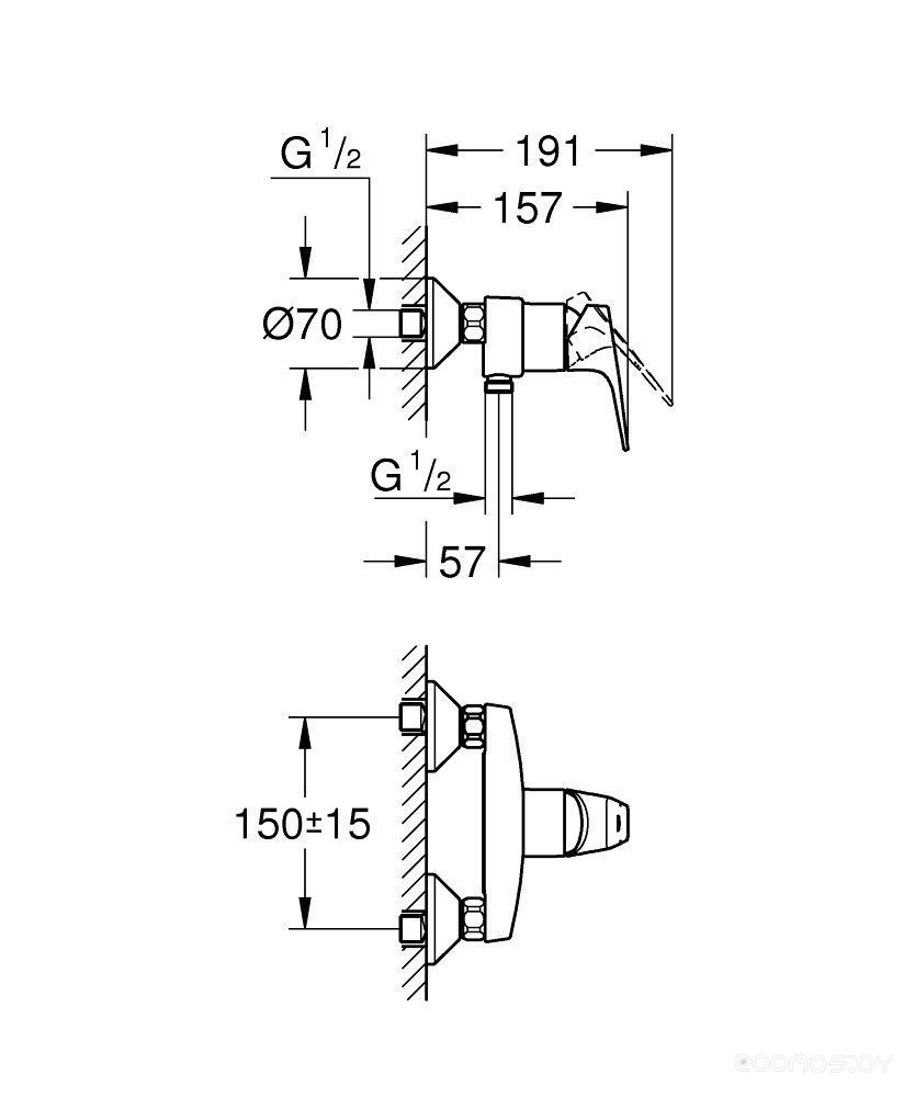 Смеситель Grohe BauFlow 23755000, фото 2