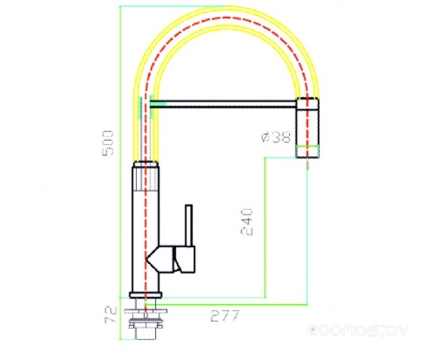 Смеситель Zorg Inox Master SZR-2141, фото 2