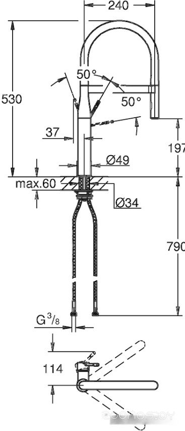 Смеситель Grohe Essence 30294GN0, фото 2
