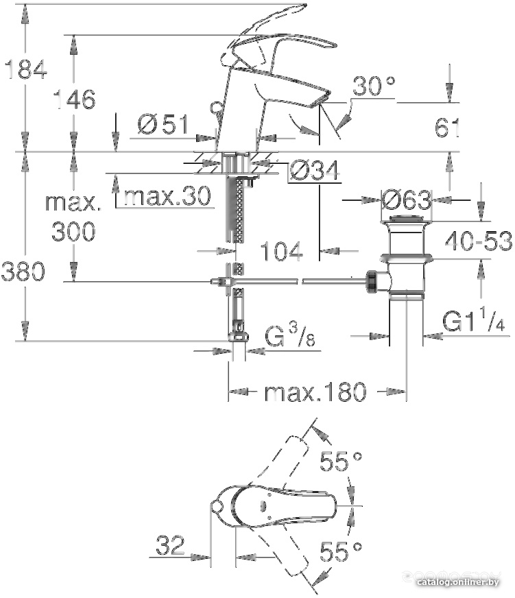 Смеситель Grohe Eurosmart S-Size 23788002, фото 2