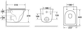 Унитаз Owl 1975 Eter Ruta-H с сиденьем DP микролифт OWLT190203
