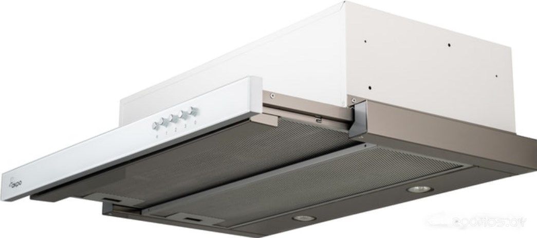 Вытяжка AKPO Light Glass Twin 60 WK-7 850 белое стекло/нержавейка, фото 1