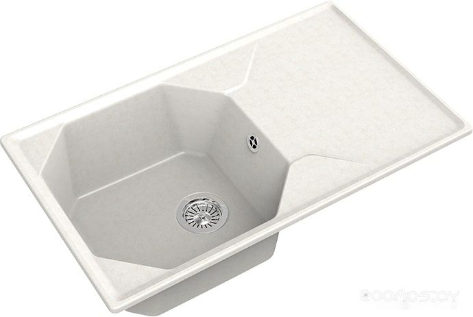 Кухонная мойка GranFest GF-U-840L (белый), фото 1