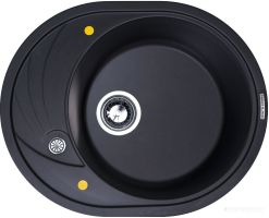 Кухонная мойка Zigmund & Shtain KREIS OV 575 (Черный базальт)