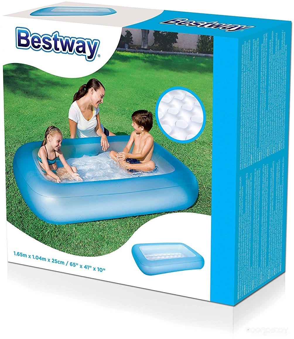Надувной бассейн Bestway 51115 (165x104x25, голубой), фото 4